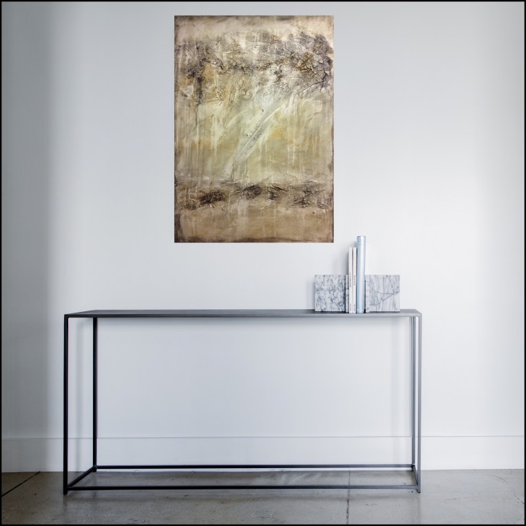 Interior design: Textured abstract painting in light tones